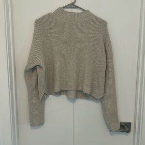 Cropped Ivory Soft Sweater